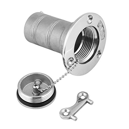 Boot Tank Einfüllstutzen 38mm Edelstahl Marine Tankdeckel mit Schlüssel für Boote, Auto, LKWs, Caravan, Wohnmobil, Wohnwagen, Anhänger, Marineyachten