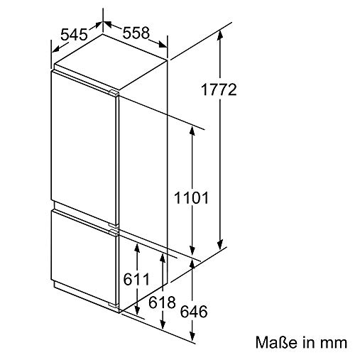 SIEMENS KI87SADE0 iQ500 Einbau-Kühlgefrierkombination, 207 kWh pro Jahr, 272 L, lowFrost, hyperFresh Premium 0°, LED Beleuchtung, Flachscharnier – Bild 8