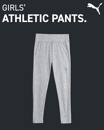 PUMA Girls' Leggings - Comfort Stretch Athletic Legging Pants - Active Yoga Pants for Girls – Flare or Basic Leggings (S-XL)2