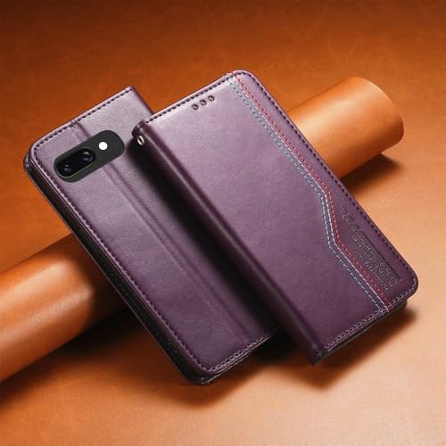 Housse Pixel 8 Pro cuir souple violet avec clapet magnétique premium - 3
