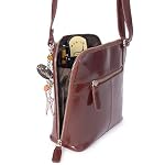 Damen Leder Umhängetasche - Crossbody Bag/Handtasche Mittelgroß - Verstellbarer Schultergurt - ELEANOR – Bild 5