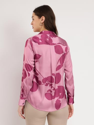 Image of FableStreet Women Shirts | Comfort Fit Spread Collar | Premium Satin Fabric for Formal, Business Casual