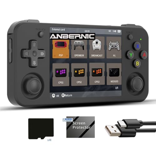 rg35xx h Retro Game Emulator Anbernic 35xxh with a 64G Card Pre-Loaded Games rg35xxh 3.5'' IPS