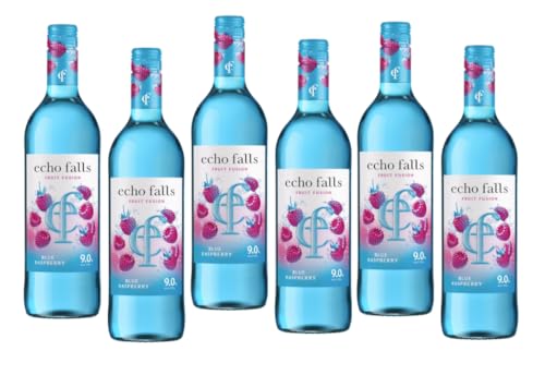 Echo Falls Fruit Fusion Blue Raspberry Wine Drink 9% ABV 75cl Bottles (Case of 6) Sweet Blue Raspberry Flavoured Fruit Wine Ready to Serve Party & Sharing Drink