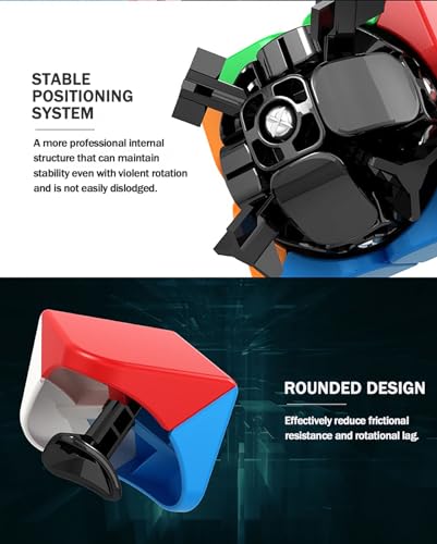 Image of CFMOUR Speed Cube 2x2 3x3 Set - Stickerless 2C+3C Magic Cubes Pack Bundle | Moyu Meilong, Fast Turning, Smooth, Durable, Brain Teaser, Birthday Party Gift, Vivid Colour, Puzzle Game Toy for Kids&Adults