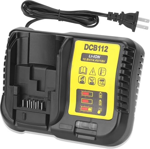 Leisuda 20V Fast Charger Compatible for De Walt 20V Max Battery, DCB112 DCB107 DCB118 DCB115 Charger Compatible for De Walt 12V 20 Volt Max Lithium Battery