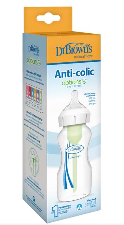 Dr. Brown's 270 ml Geniş Ağız PP Biberon 2. Seviye Emzik ile