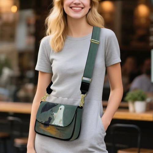 COEQINE Leather Purses For Women Halloween Crossbody Woman Waterproof Shoulder SLing Handbag with Adjustable Strap3