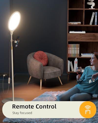 Image of 10.5 inch Ring Light with Stand and Phone Holder, 69 inch Tripod for iPhone | with Light Professional Led Full Screen Ringlight for Video Recording /Make up /Streaming for YouTube, Tiktok (White)
