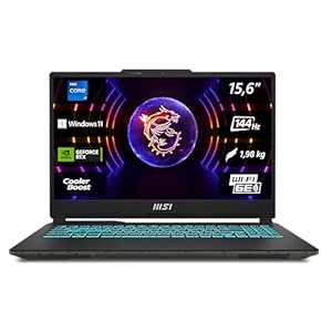 MSI Cyborg 15 Gaming Laptop, 15,6″ Full HD 144Hz, Intel Core i7-13620H, NVIDIA GeForce RTX 4060, 16GB DDR5, 512GB SSD, Windows 11 Home, QWERTZ Tastatur, A13VF-862, Schwarz/transparent