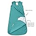 FERGRELM Wee Urban Baby and Toddler Sleeping Bag, Baby Sleeping Sack, Cozy Basics Brand 4 Season, Premium Cotton Blend (Aqua Elephant, Large 18-36m)
