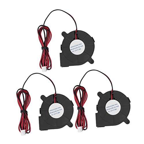 3Pcs Printer Cooling Fan Industrial Cooling Turbo Fan 6000RPM 6000RPM Blower Cooler Accessories for 3D Printer Cooler He