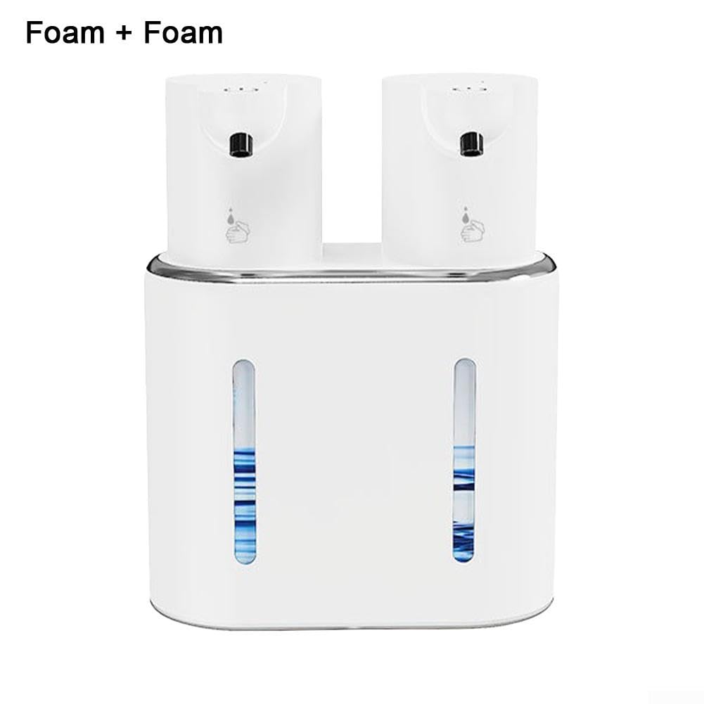 Double distributeur de savon 800 ml pour cuisine salle de bain capteur (A)