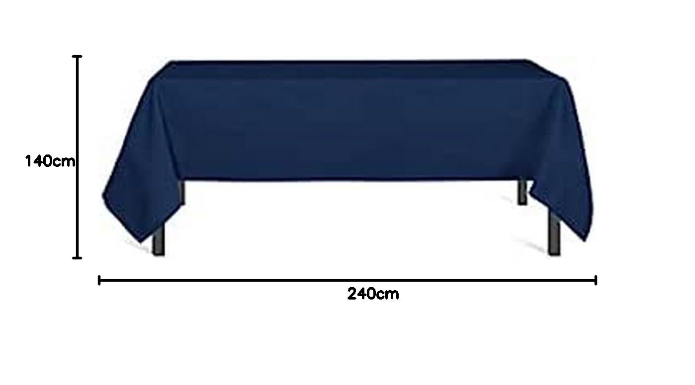 Soleil d'ocre Mantel Antimanchas Alix Rectángular, Azul (Marino), 140 x 240 cm (Paquete de 5)