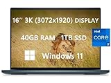 Dell 2023 Upgraded Inspiron 16 Plus Laptop, 16'' 16:10 3K(3072x1920), Intel 12th Gen Core i7-12700H(14-core), Nvidia GeForce RTX 3050 Ti, 40GB RAM|1TB SSD, Wi-Fi 6, USB-C|HDMI, Windows 11, Dark Green