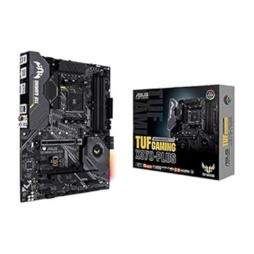 ASUS Placa-mãe AM4 TUF Gaming X570-Plus AM4 Zen 3 Ryzen 5000 e 3ª geração Ryzen ATX com PCIe 4.0, Dual M.2, 12+2 com Dr. MOS Power Stage, HDMI