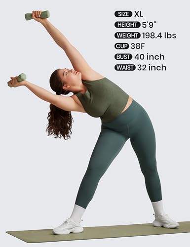 Image of CRZ YOGA Seamless Rib Racerback Crop Tank | Light Support, Removable Pads, Yoga, Ribbed, Racerback, Longline Sports Bras for Women