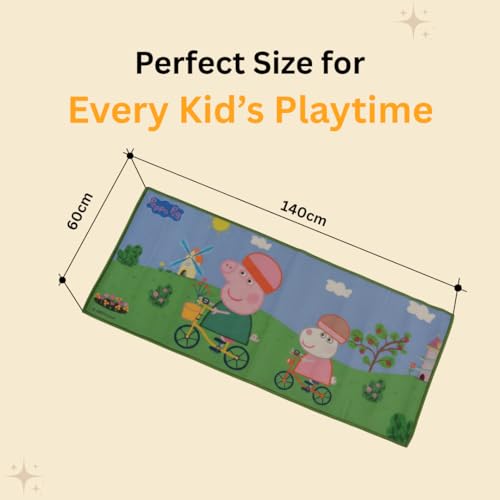 Image of Athom Living Kids Multicored Kids Runner Carpets 2x4.5ft, Anit-Skid (Peppa Pig Theme)