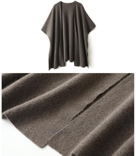 100% Merino Wool Shawl Wrap Women's Knitted Poncho Cape Cardigan Autumn Winter Loose Open Sweater Coat4