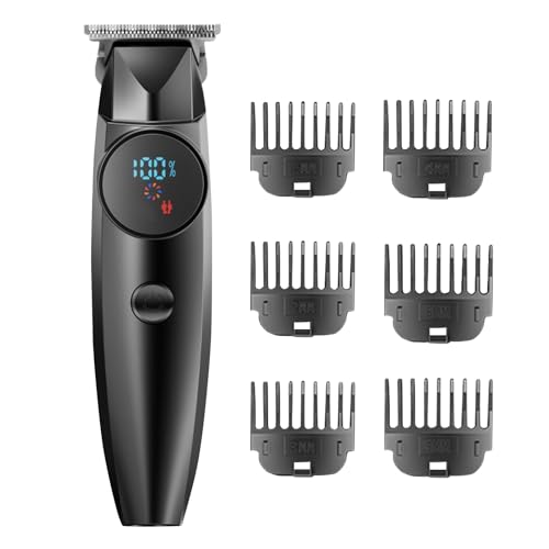 Qkbuza Cortacésped De Pelo Para Hombres,Cortacésped De Barba Y Corte De Pelo Con Batería Larga Duración Y Agarre Anti-Deslizante - Máquina Antideslizante Con Mango Ergonómico Para Tamaño Del Cabello