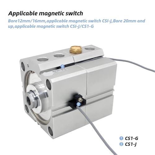 Cylindre pneumatique compact double effet SDAT25X50X0 pour automatisation industrielle