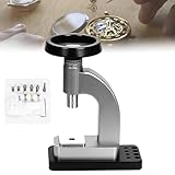 Conception conviviale : Ce ferme-boîtier permet de presser facilement les verres et matrices, avec une assurance de sécurité pour les mains et la montre. Sa construction en fonte de haute qualité garantit une stabilité optimale lors des réparations.