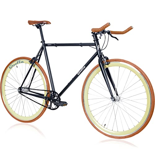 Quella Nero Cappuccino (58cm) Fixie Fixed Gear Single Speed Commuter Bicycle - Image 2