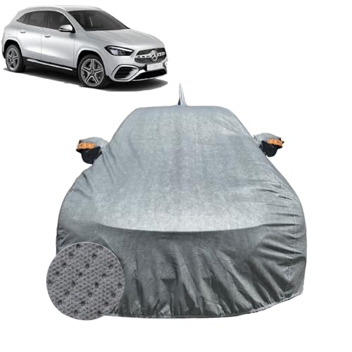 Image of Car Cover for Mercedes-Benz GLA 200 (2020-2026) | 100% Waterproof Cover with Reflective Mirror Pockets | Dustproof, Scratchproof, Heatproof GLA 200 Car Cover |Soft Cotton Lining| Grey
