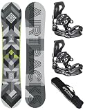 Airtracks Set da snowboard da uomo Freeride Freestyle – Cubo Camber Snowboard Extra Wide 168 – Soft Binding Master L – SB Bag