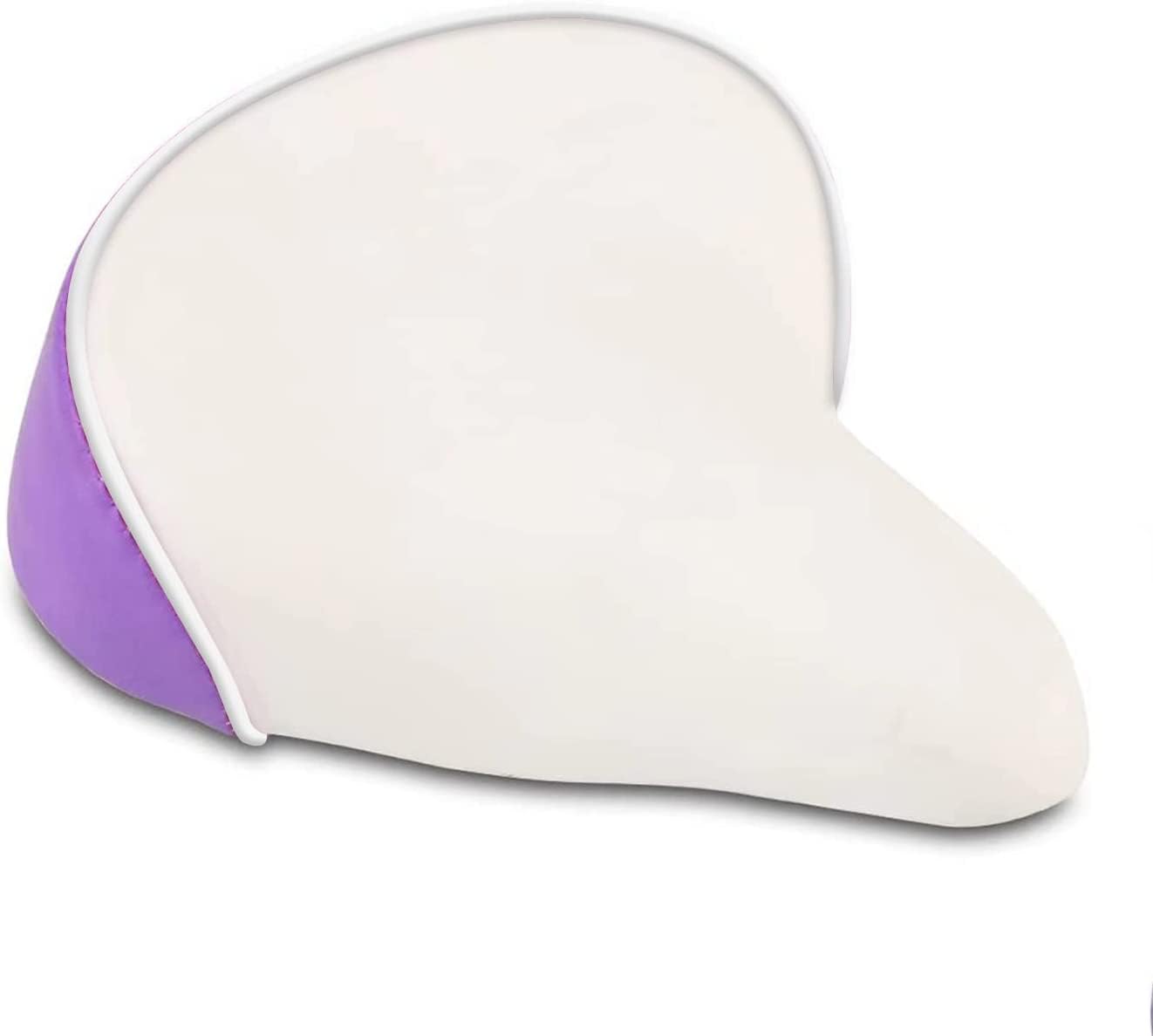 Silicone Gel and Memory Foam Padded Wide Children's Bicycle Saddle - Comfortable Seat for 12-20 Inch Girls Bikes, Mountain Bikes and Road Bikes, Suitable for 22.2 mm Seat Post, Purple