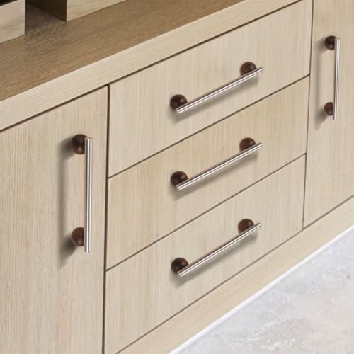 Tiradores de cajón para armarios de cocina y baño con manijas de nogal 192mm 6