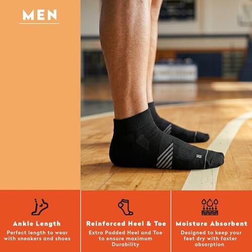 Image of Supersox Ankle Length Performance Sports Socks for Man | Combed Cotton | Moisture Absorbent & Anti-Odour | Durable Welt for Long-Lasting Comfort | Pack of 3