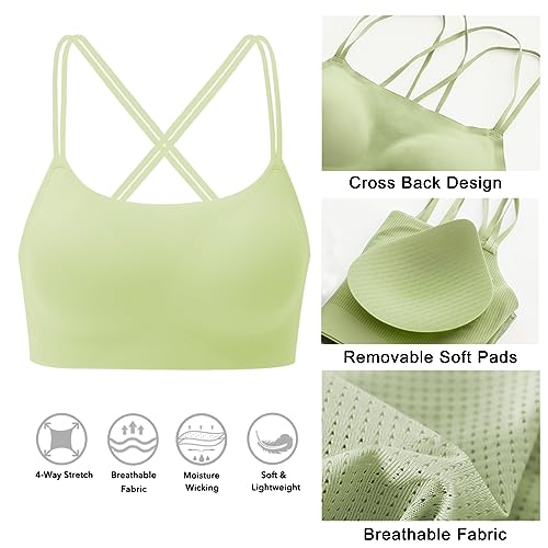 YACCA Girls Training Bra-Racerback Sports Seamless with Removable Mini-A Cup Pad…3