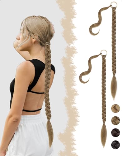 Tresses droites enveloppantes de 76cm postiche lisse sans nœuds lot de 2