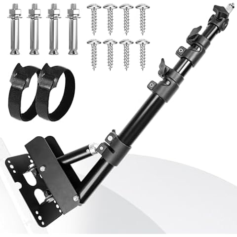 Wall Mount Triangle Boom Arm, 180º Flexible Rotation, Save Space, for Ring Light, Photography Strobe Light, Monolight, Softbox, Umbrella and Reflector Cover