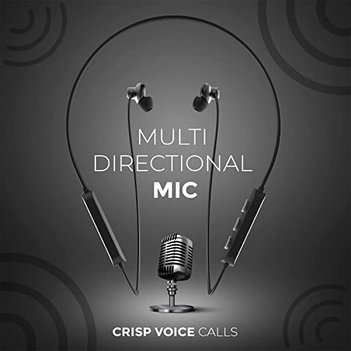 Image of Xech Bluetooth Wireless Earphones with Mic SYNC Neckband with Dual Pairing 7H Playtime Bluetooth 5.0 Max Bass (Black)