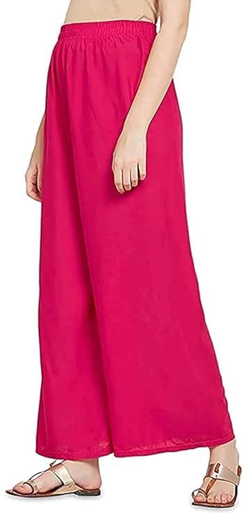 Image of Ultra Soft Premium Rayon Cotton Palazzo for Women and Girls, Regular Size, 15 Colours, Available in L, XL, 2XL, 3XL