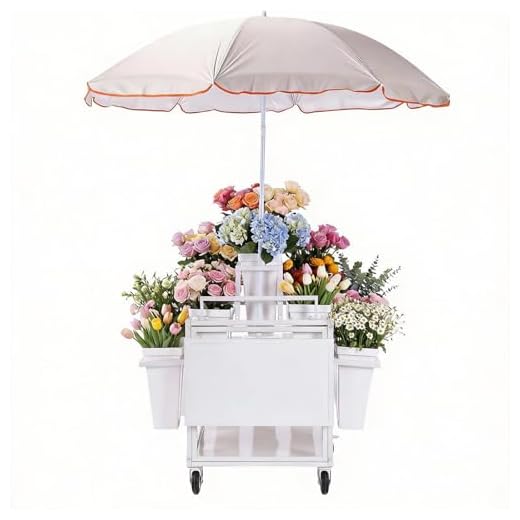 Versatile 3-Tier Flower Display Cart