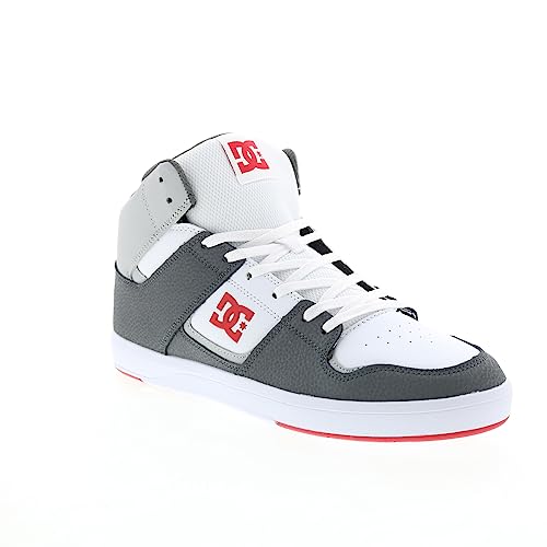 DC Mens Cure Casual High-Top Skate Shoes Sneakers White/Grey/Red 11 D - Medium