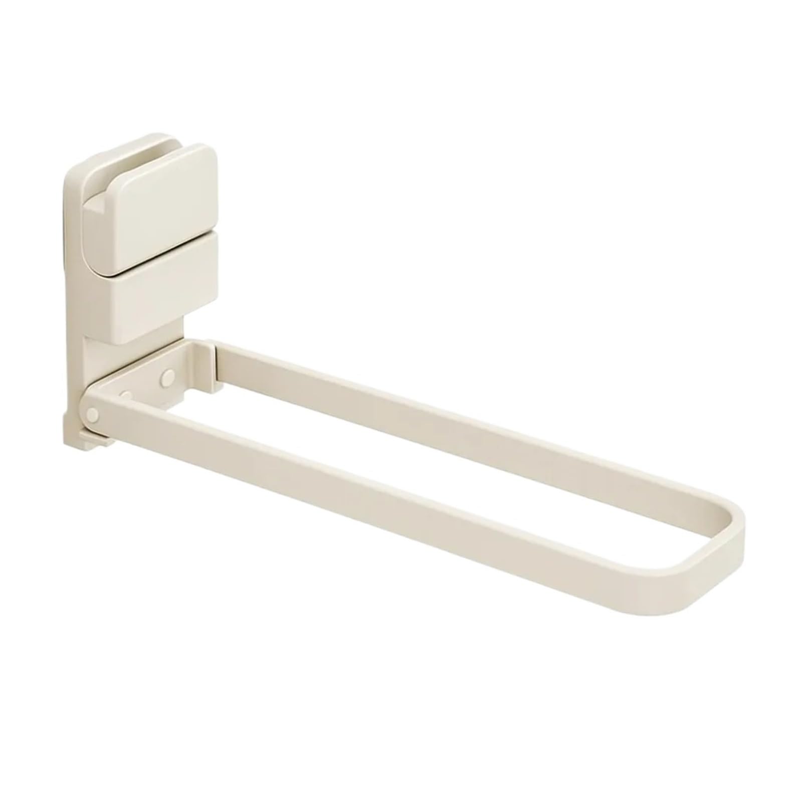 1pc Carbon Steel Suction Cup Towel Hanger Damage-Free Compact Design Folding Rack Moisture-Resistant Space Saving(White)