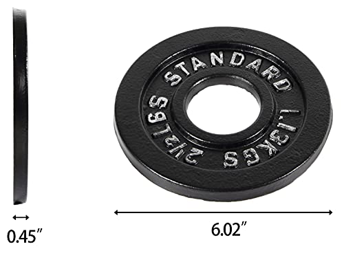 Signature Fitness Cast Iron Plate Weight Plate for Strength Training and Weightlifting, Olympic or Standard, Multiple Sizes - Image 4