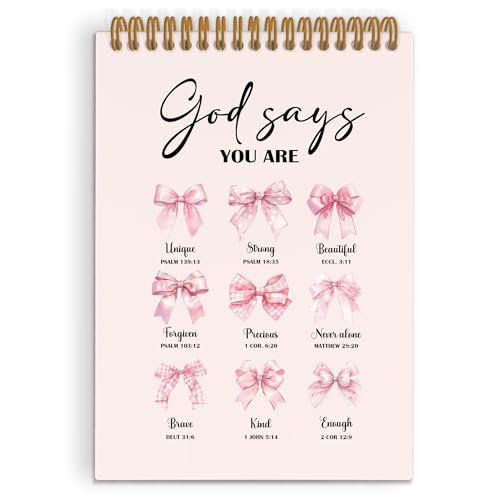 Cadeaux pour femmes et filles : carnet spirituel chrétien à nœud rose