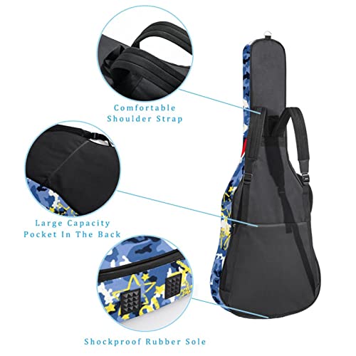 Housse imperméable pour guitare acoustique avec double bandoulière et poche Motif plante tropicale Vert, Multicolore 03… - Les Beatles, Paul McCartney, John Lennon, RIngo Starr, George Harrison Housse imperméable pour guitare acoustique avec double bandoulière et poche Motif plante tropicale Vert, Multicolore 03… – Image 4