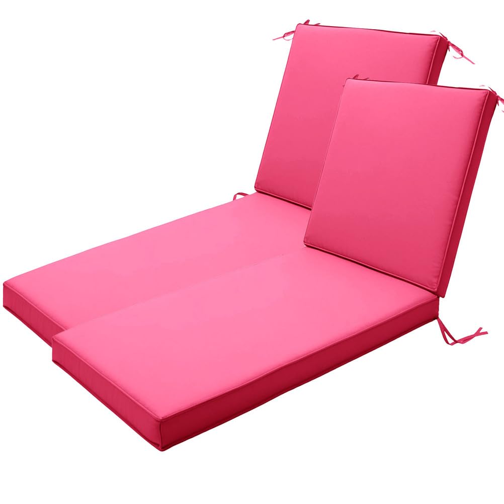 Housses imperméables chaises Gar Loun rouge rose 188x58x8 cm | Lot de 2