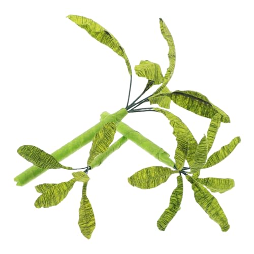 Milisten 3pcs Miniature Banana Tree Model Set Artificial Mini Banana Trees for Dioramas 5cm 7cm 9cm Sizes Realistic Simulation for Train Models and Micro Landscapes