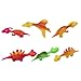 Tomaibaby 6 Piezas Tirachinas de Dinosaurio de Goma Juguetes Elásticos Divertidos Tirachinas Voladoras de Dinosaurio Parpadeantes Dedos Mordaza Juguete Estirable Tirachinas para Niños
