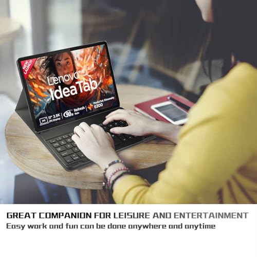 Image of HOM Tri-Fold Wireless Bluetooth Keyboard with Detachable Tablet Case Cover for Lenovo Idea Tab 11-inch 2025 Tablet - Black