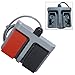 FABULETTA Dual Pedal Foot Switch with Red and Black Momentary Controls, USB Compatible for Industrial Equipment Operations, Plastic Shell with Silver Alloy Contacts for Reliable Performance(C)
