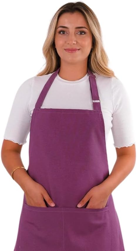 Apron Set 3 pcs; Aprons For Women With Pockets, Oven Mitts and Pot Holders Sets Heat Resistant, Aprons For Men, As Chef Apron - Image 8