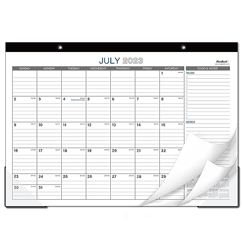 2023-2024 Desk Calendar - 18 Months Large Monthly Desk Calendar From Aug. 2023 - Dec. 2024, 17" X 12", Desk Pad, Large Ruled Blocks, To-Do List & Notes, Best Desk Calendar For Organizing #TOP26